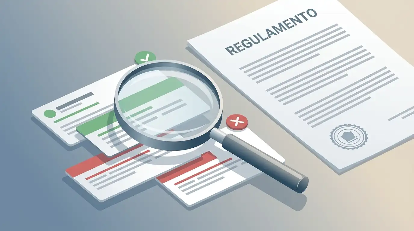 Ilustração editorial sobre reputação, avaliações e verificação de fontes